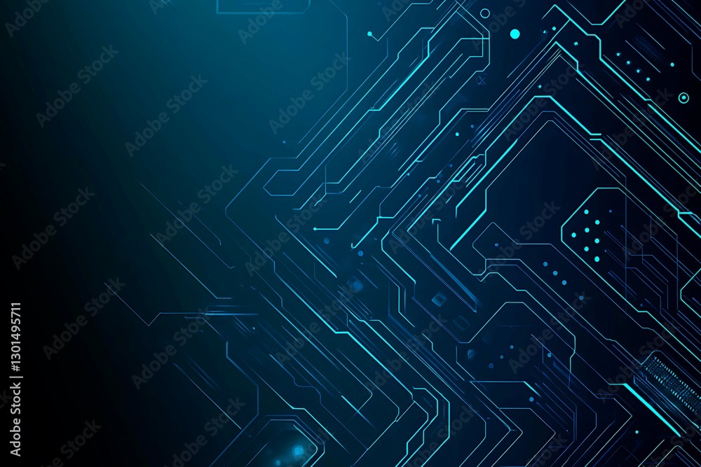 Abstract close-up of a glowing blue digital circuit board, showcasing intricate connections and technological design on a black background.
Abstract close-up of a glowing blue digital circuit board, showcasing intricate connections and technological design on a black background.