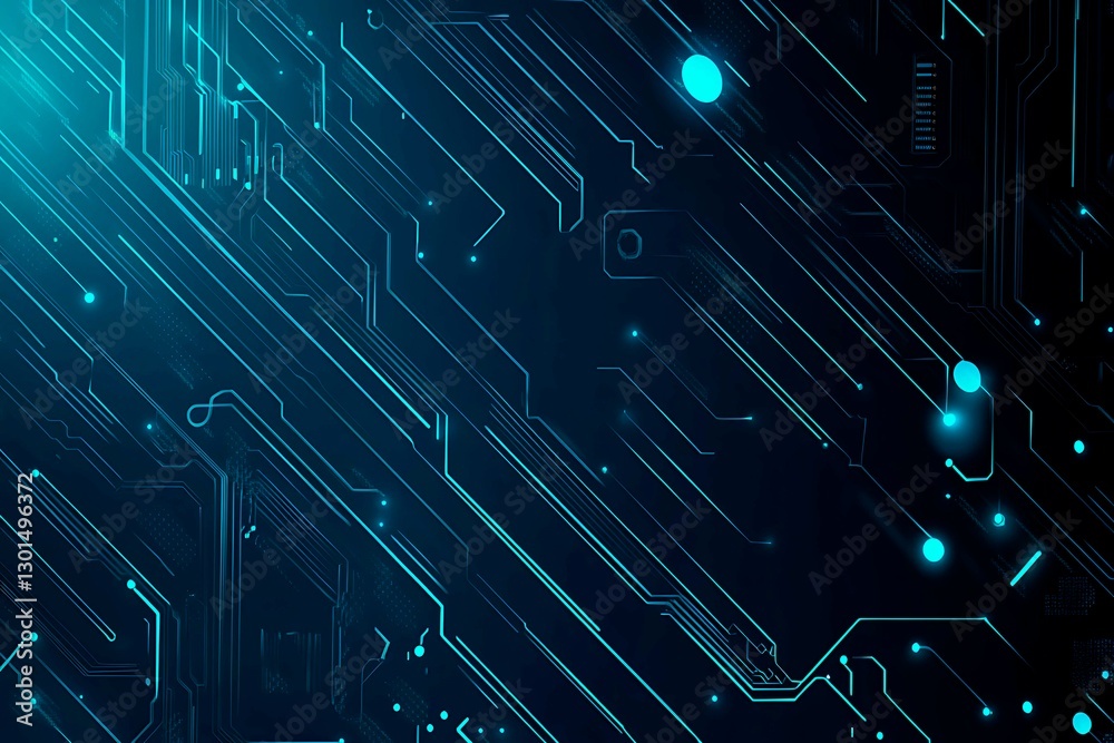 Abstract close-up of a glowing blue digital circuit board, showcasing intricate connections and technological design on a black background.
Abstract close-up of a glowing blue digital circuit board, showcasing intricate connections and technological design on a black background.