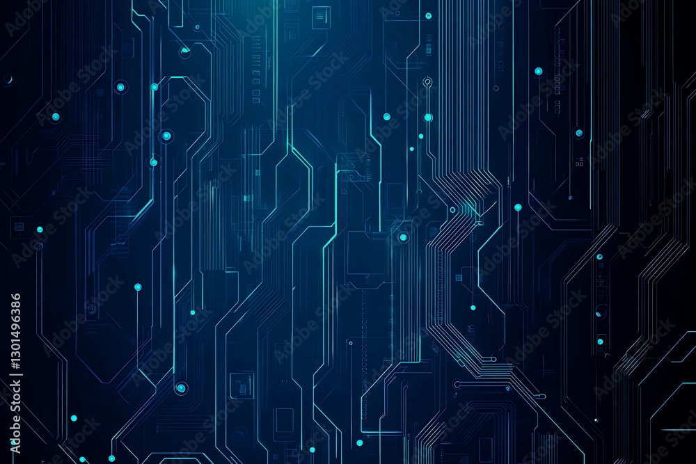 Abstract close-up of a glowing blue digital circuit board, showcasing intricate connections and technological design on a black background.
Abstract close-up of a glowing blue digital circuit board, showcasing intricate connections and technological design on a black background.