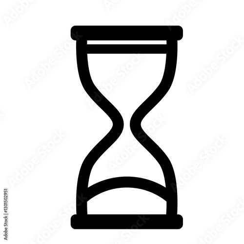 Simple black outline hourglass icon representing the passage of time