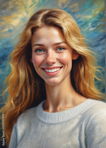 Portrait of A Beautiful Young Woman photo
