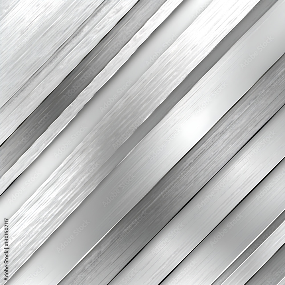 Fototapeta premium Angled silvery lines overlay on white