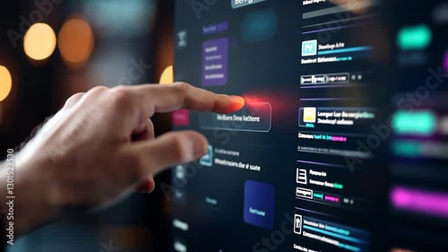 Touchscreen Interface Interaction at Night