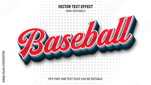 Baseball Sports Editable text effects
