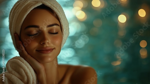 Relaxing Skincare Routine During a Spa Treatment in a Serene Atmosphere