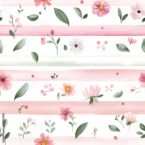 Seamless watercolor floral pattern