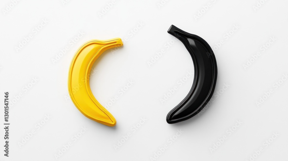Naklejka premium Bananas - Contrasting Colors - Studio Shot