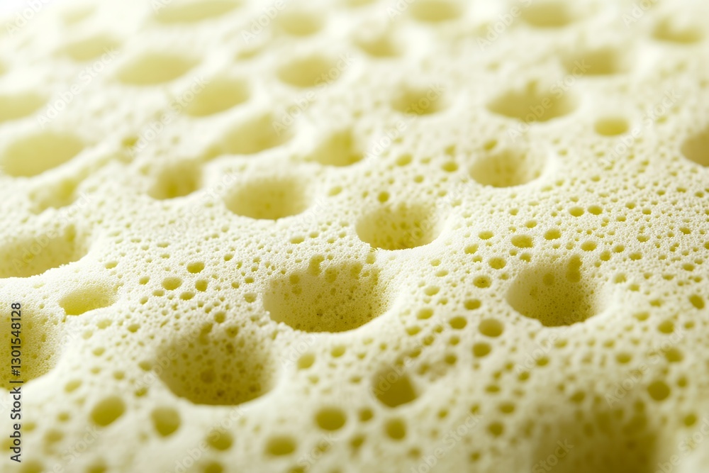 Close-up of yellow sponge with porous texture Close-up of yellow sponge with porous texture