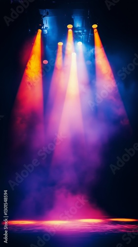 Dramatic Stage Lighting Creates an Electrifying Atmosphere for Performances a...
