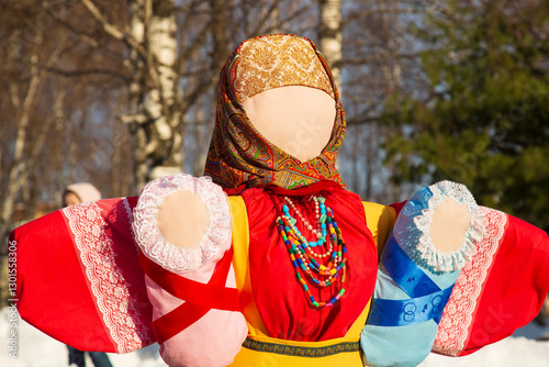Russian traditions, Maslenitsa. Burning of an effigy of Maslenitsa.