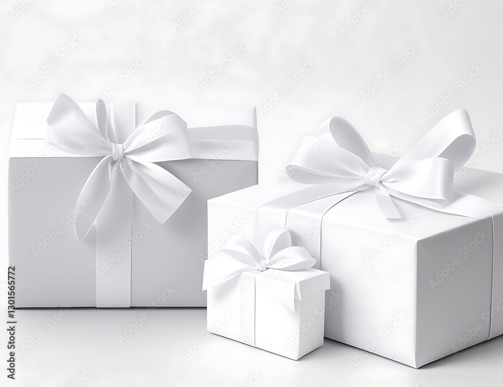 Modern White Day Template with Realistic Style Modern White Day Template with Realistic Style