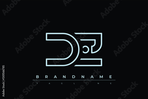 DZ Technology Letter  Logo Template. This tech letter logo is a graphic mark that uses letters to represent a technology company.