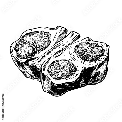 Engraved illustration of traditional Indian sweets arranged on a decorative plate for festive celebrations