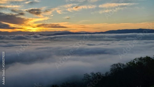 sunrise over the mountains