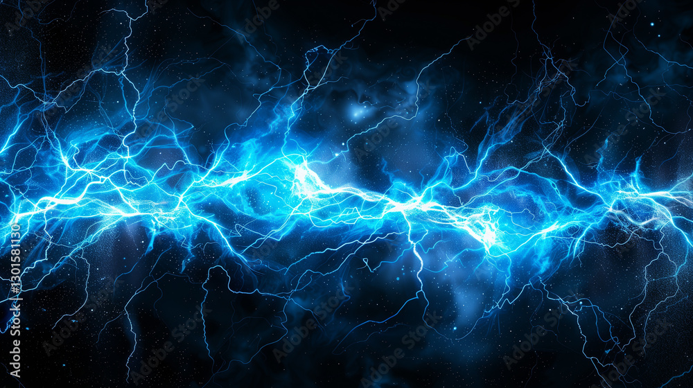 An explosion of blue electricity erupting against a black background, with dynamic, electric tendrils of light bursting outwards in a violent yet mesmerizing display. The vibrant blue energy crackles An explosion of blue electricity erupting against a black background, with dynamic, electric tendrils of light bursting outwards in a violent yet mesmerizing display. The vibrant blue energy crackles