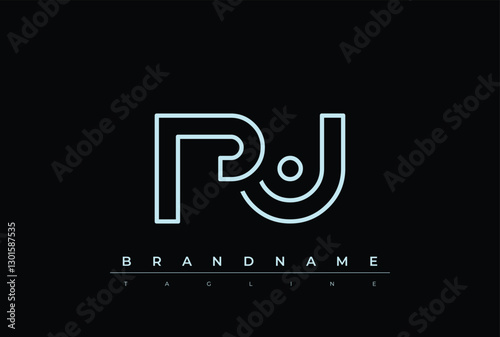 PU Technology Letter  Logo Template. This tech letter logo is a graphic mark that uses letters to represent a technology company.