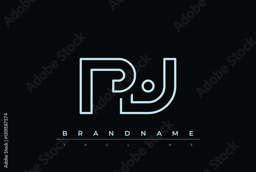 PV Technology Letter  Logo Template. This tech letter logo is a graphic mark that uses letters to represent a technology company.