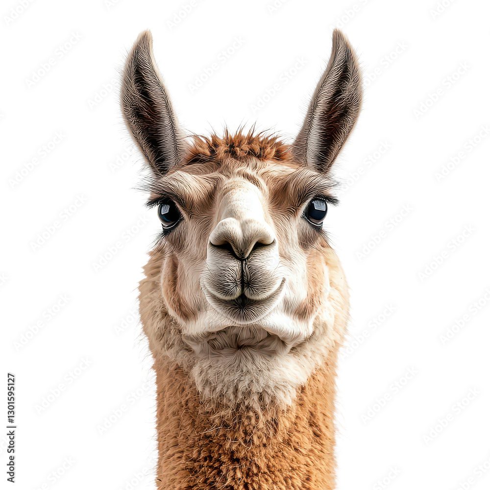 Obraz premium Llama isolated on transparent background, PNG