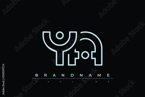 YA Technology Letter  Logo Template. This tech letter logo is a graphic mark that uses letters to represent a technology company.