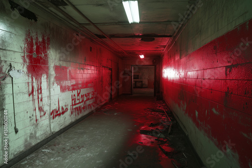 Abandoned Asylum with Eerie Shadows