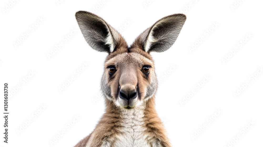 Red kangaroo posing on a transparent background Red kangaroo posing on a transparent background