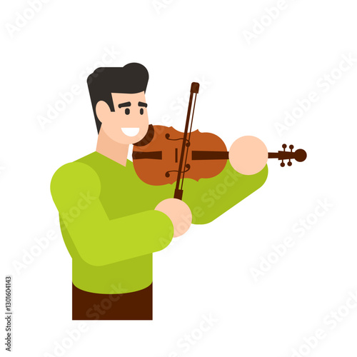 man playing violin