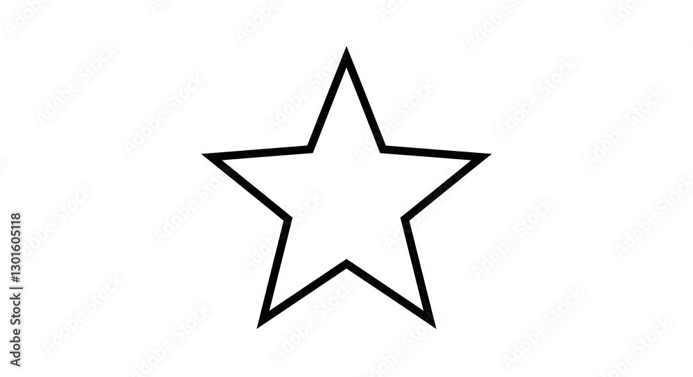 Simple Black Star Outline: Minimalist Graphic Design Simple Black Star Outline: Minimalist Graphic Design