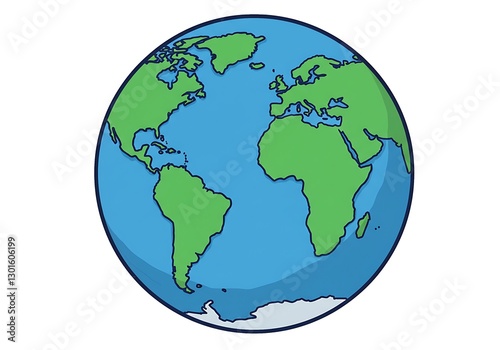 Simplified World Map: A Cheerful, Illustrated Globe
