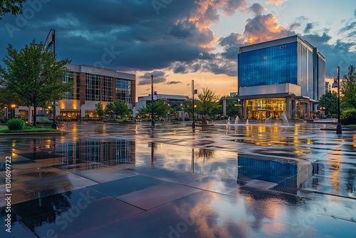 Cloudy Day Over Huntsville Alabama Cityscape