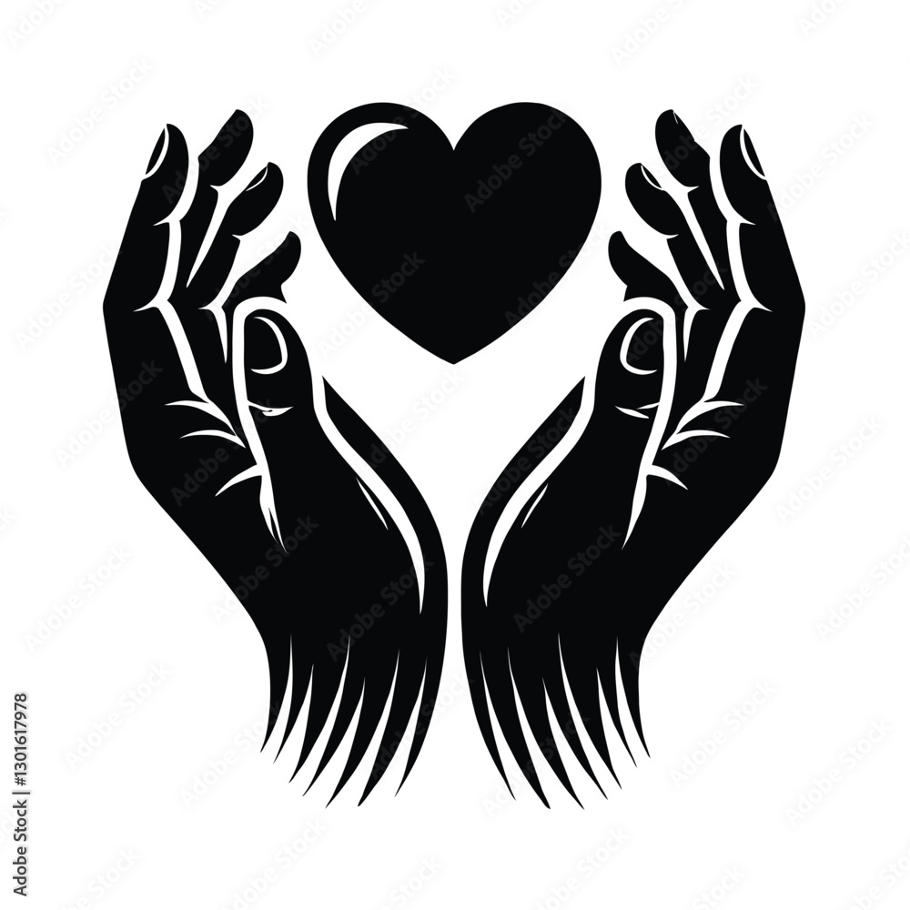 Obraz premium Hands Heart Connection