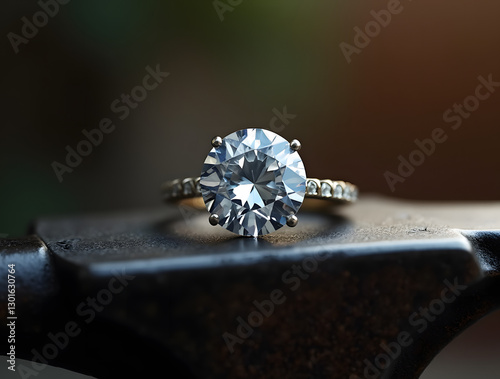 A radiant diamond atop a sturdy anvil, embodying resilience, brilliance, and the timeless allure of nature’s most unbreakable gem