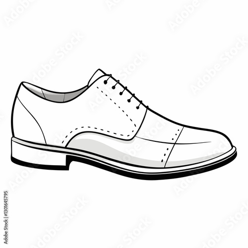 a stylish illustration of a classic leather men's shoe vector illustration