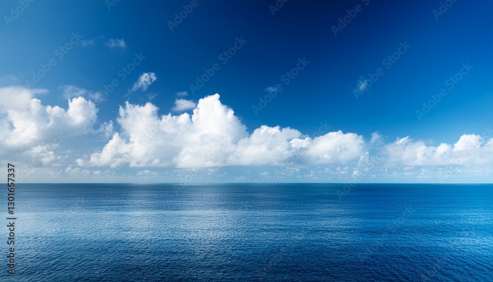 Obraz premium sea with clouds blue sky background