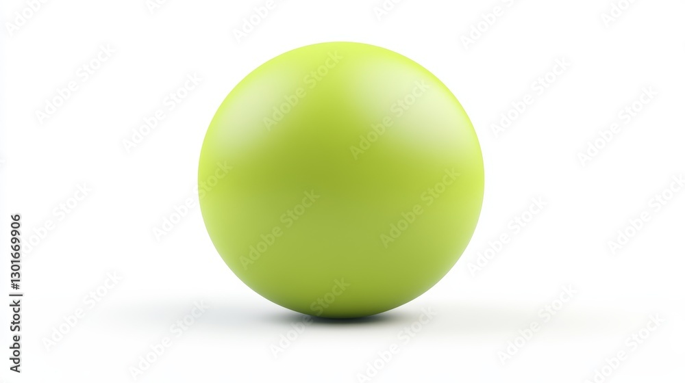 Levitating 3D Sphere on White Background Levitating 3D Sphere on White Background