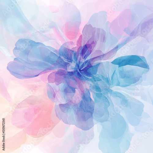 Abstract watercolor background with flowers. Vector illustration. Eps 10.
