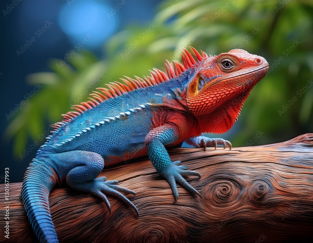 Fototapeta premium iguana on a branch