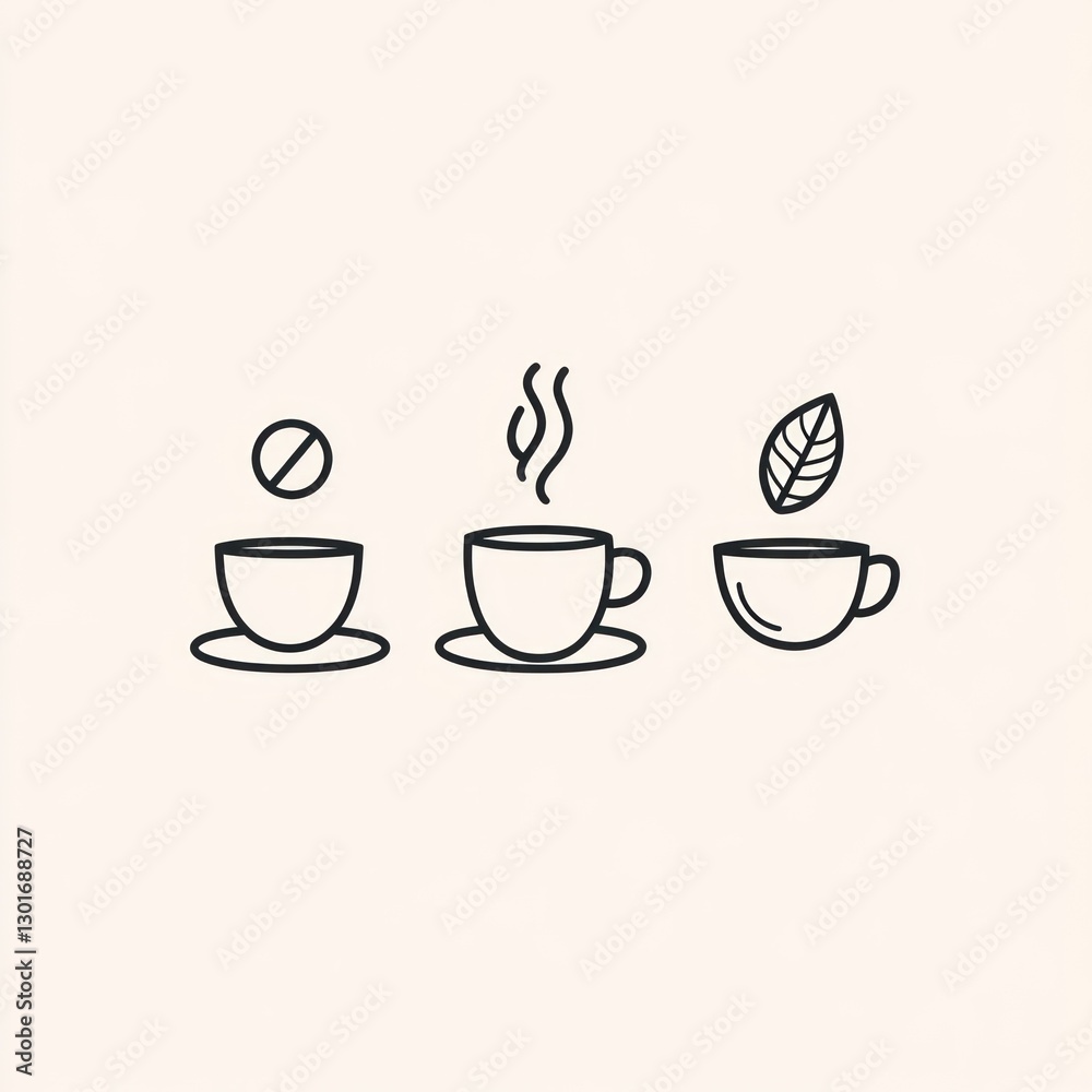 Obraz premium Herbal Tea Brewing Stages