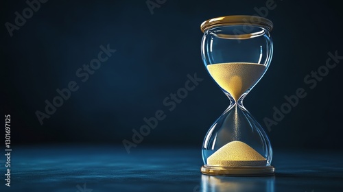 Hourglass symbolizing time s passage  countdown urgency and the flow of moments in motion