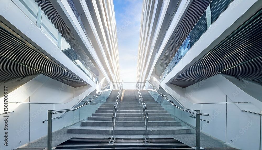 escalator in modern building escalator in modern building