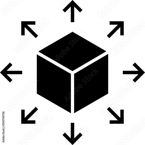 Product, Data Distribution Icon Symbol