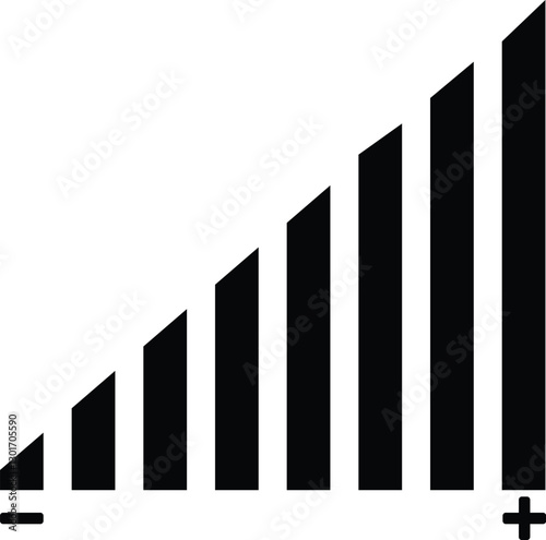 Volume icon. black design. flat icon. Audio balance   vector . Volume adjustment icon
