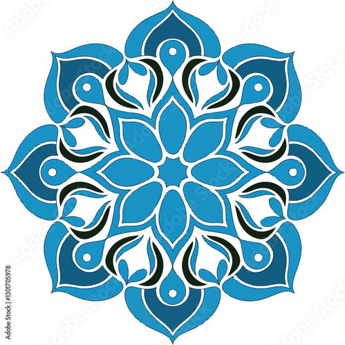 blue mandala design 