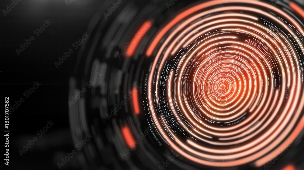 Fototapeta premium Captivating Maze like Abstract Spiral Pattern in Vibrant Shades of Red and Orange with an Intricate Mesmerizing and Futuristic Appearance Perfect for Backgrounds Wallpapers and Digital Art