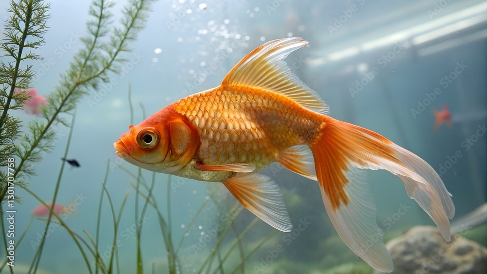 Fototapeta premium goldfish in aquarium