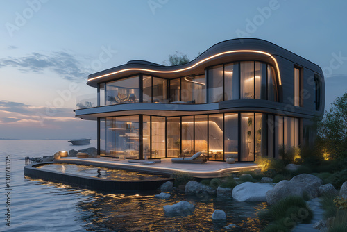 modern villa nearby the lake