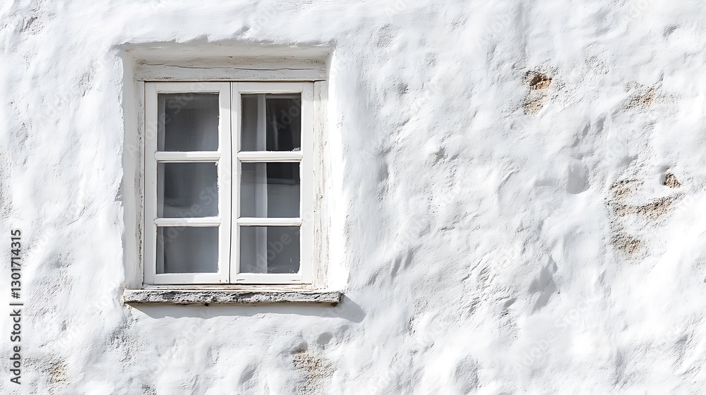 Fototapeta premium White Wall with Window / 窓のある白い壁