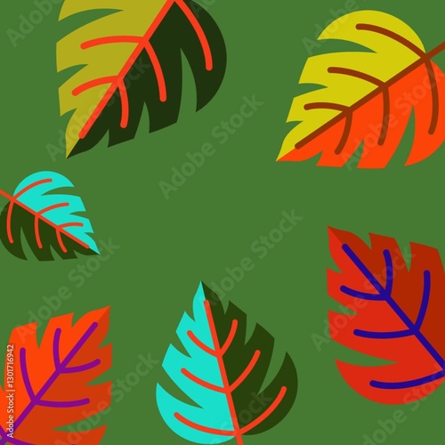 Wallpaper Mural Leaf pattern background, autumn season pattern  Torontodigital.ca