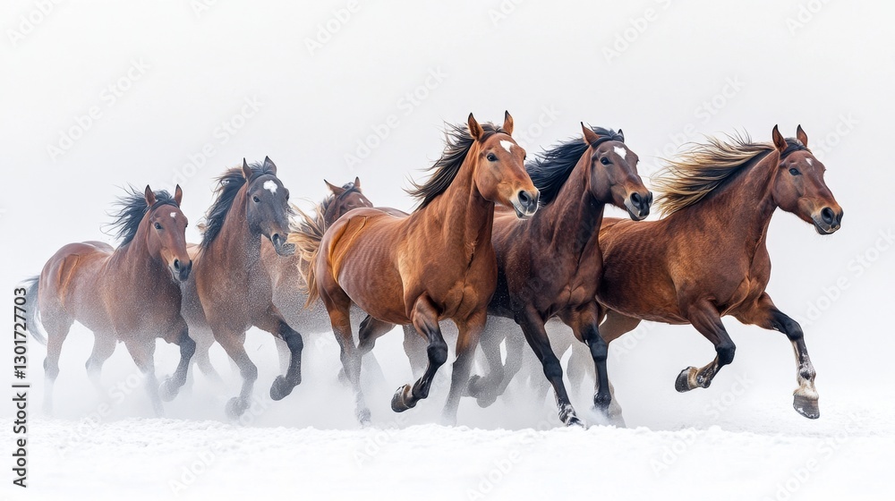 Wild horses galloping together open plains dynamic event natural habitat ground level majestic freedom Wild horses galloping together open plains dynamic event natural habitat ground level majestic freedom
