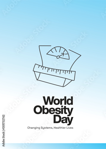 World Obesity day Month 2025 Creative banner poster social media post background template postcard vector