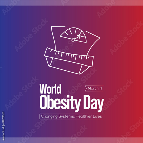 World Obesity day Month 2025 Creative banner poster social media post background template postcard vector